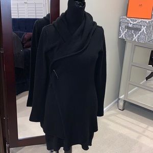 Vince black wrap shawl collar hoodie wool & yak excellent condition!